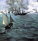 Battle of the 'Kearsarge' and the 'Alabama' by Edouard Manet